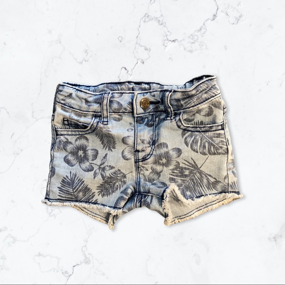 EUC - Joe Fresh tropical Jean shorts size 1